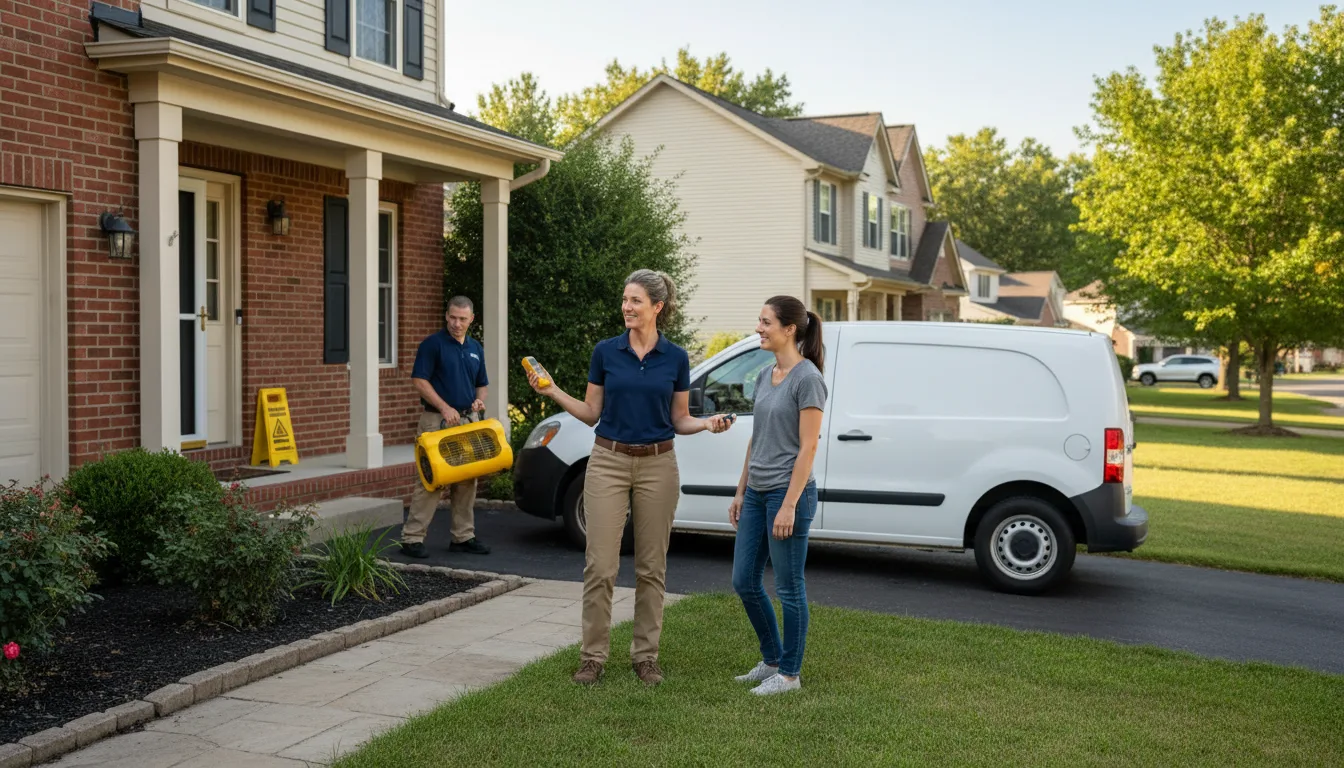 Residential water damage restoration in Collinsville, MS